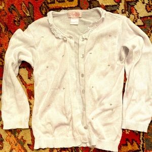 Sophie Dess Sweater Crochet Collar&Embroidery Rose